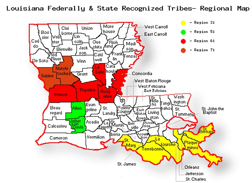 Indian Tribes In Louisiana Map - Alysia Margeaux